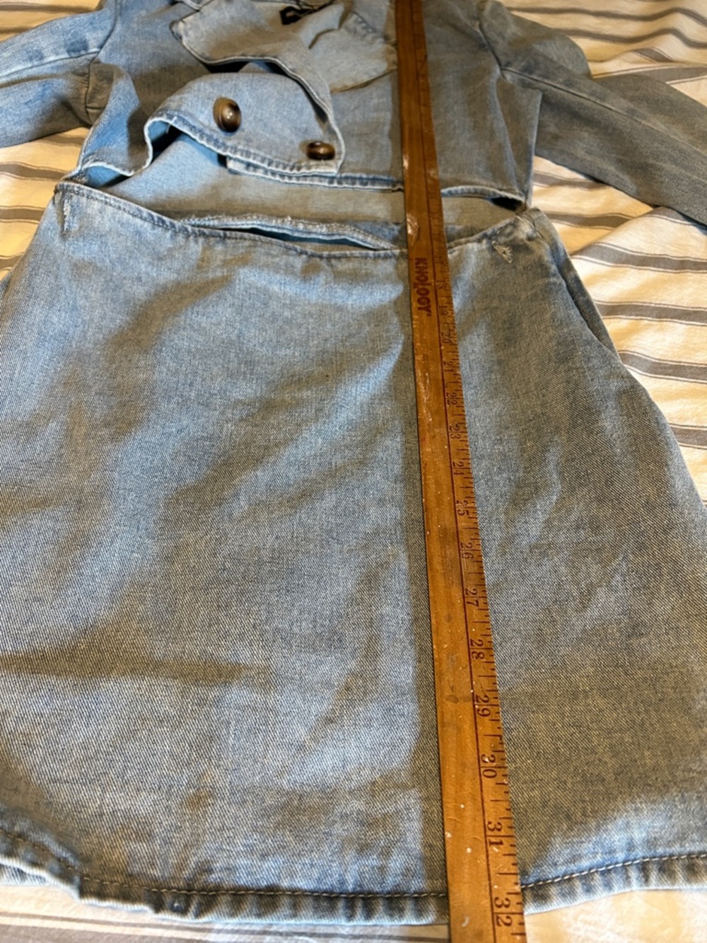 PrettyLittleThing Light Blue Denim Cutout Mini Dress Women’s 4 - Picture 8 of 10